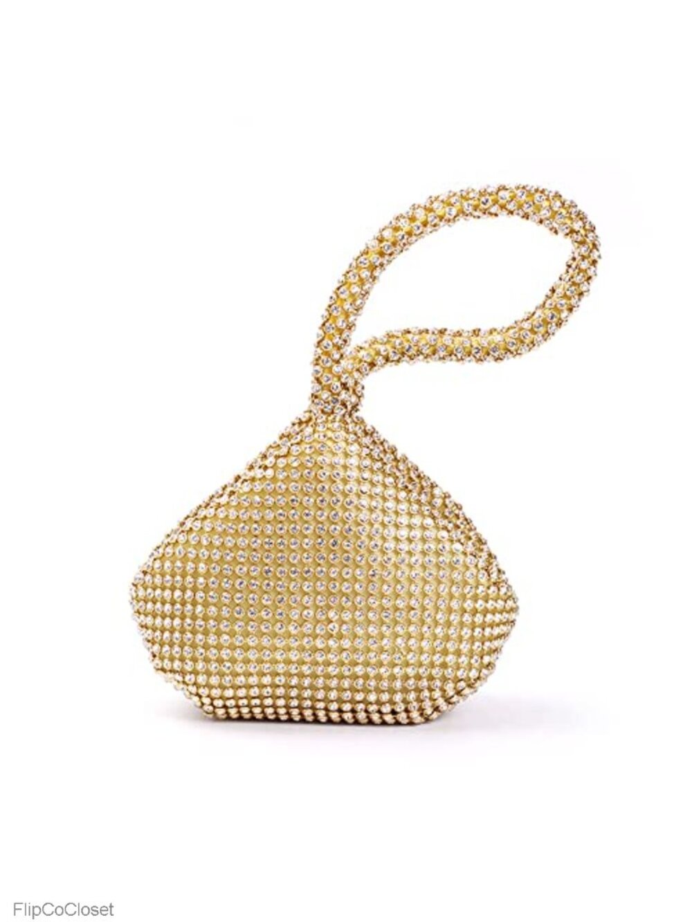 Rhinestone Triangular Evening Bag Wristlet Party Prom Wedding Purse